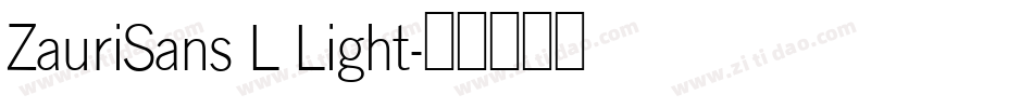 ZauriSans L Light字体转换